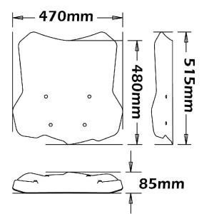 Parabrisas alto para soportes originales bmw f 750 gs 18- Â· 2